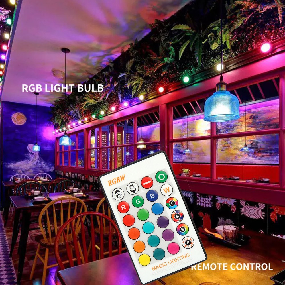 6 PCS 16 Color Changing Light Bulb Remote Control Dimmable RGB LED Bulbs E27 E26