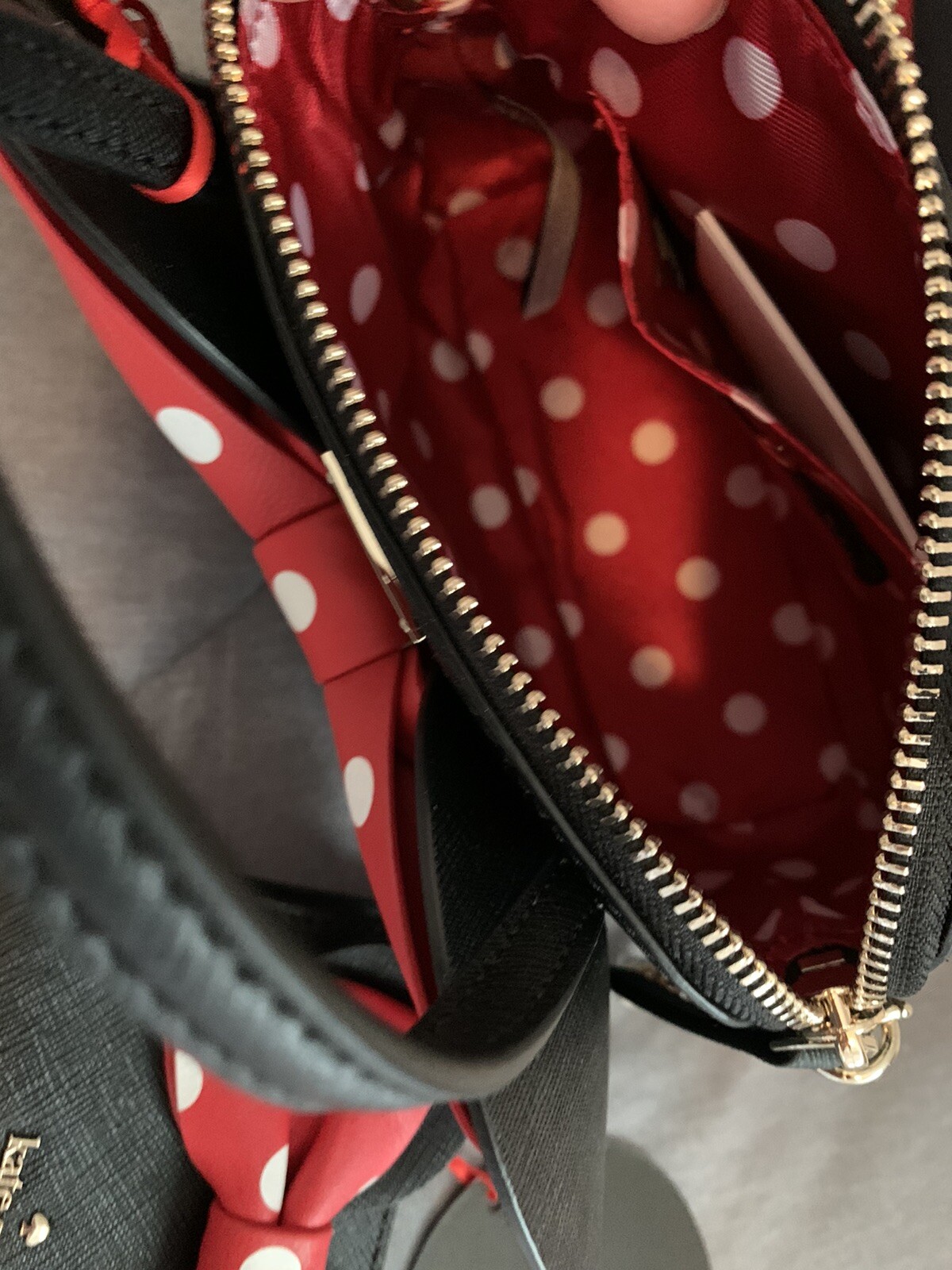 KATE SPADE DISNEY MINNIE MOUSE MINI MAISE CROSSBODY & ADALYN BIFOLD WALLET NWT