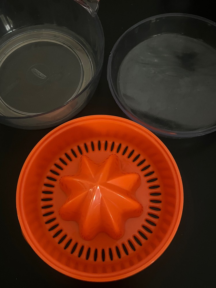 Trudeau Citrus Juicer, Orange & Clear Plastic, 3 Pieces