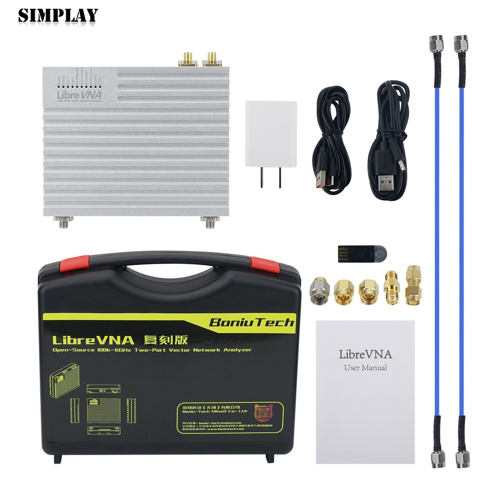 LibreVNA 100kHz-6GHz 2-Port Vector Network Analyzer with Flanged Connectors