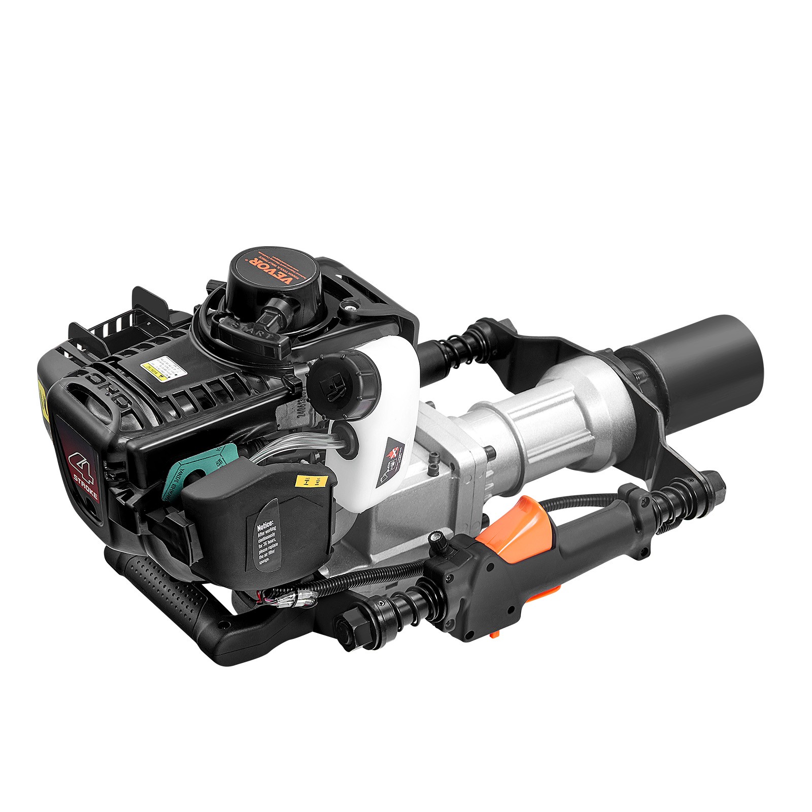 VEVOR 37.77cc Gas Powered T Post Driver 4 Stroke Fence Piling Pounder w/ 2 Head