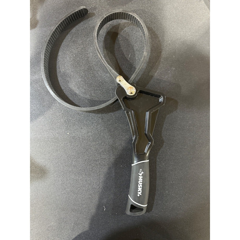 Husky Rubber Strap Wrench Durable Adjustable Grip Tool
