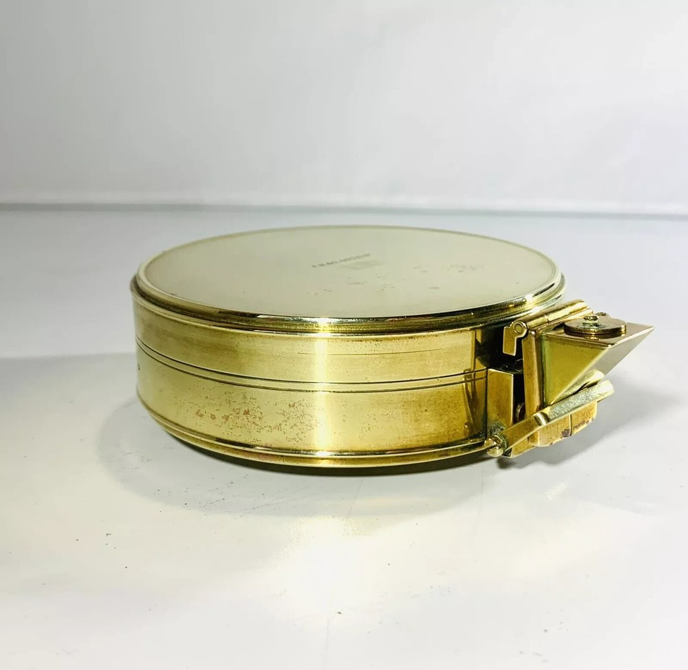 Large Solid Brass Prismatic Surveyors Compass by Francis Barker & Son (d.1932)
