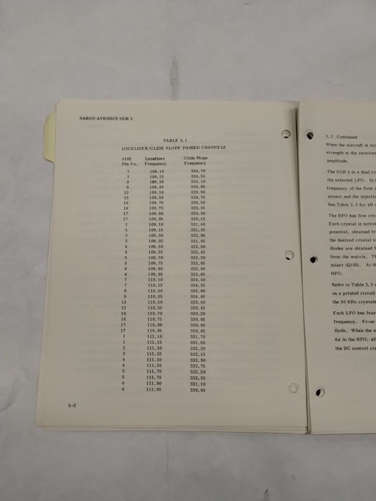 Narco UGR-3 Glide Slope Receiver Maintenance Manual-Original