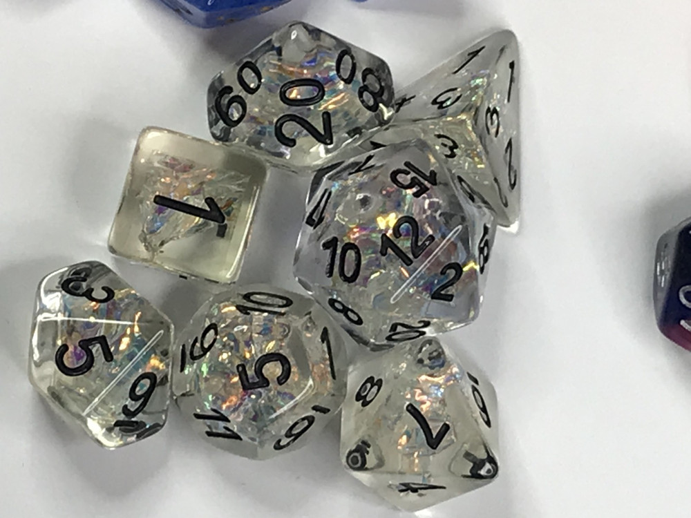dice lot 5 beautiful polyhedral sets, gaming dice