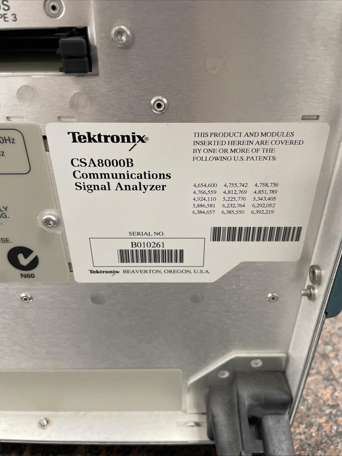 Tektronix CSA8000B Communication Analyzer Working NO SAMPLING MODULE! Unit only!