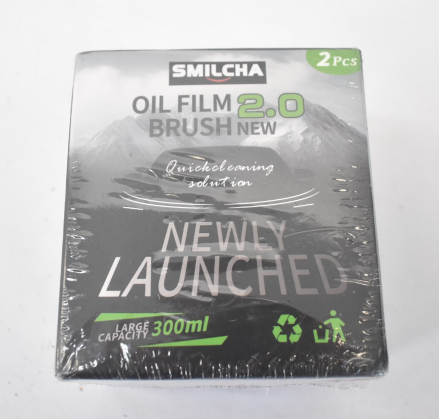 SMILCHA 2 Piece Auto Glass Degrease & Oil Film Cleaning Brush Set Window Polish