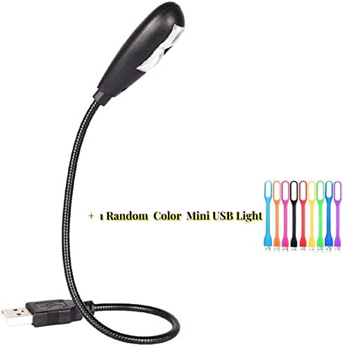 LED USB Reading Lamp Light with 2-Brightness Dimmable Setting, Flexible