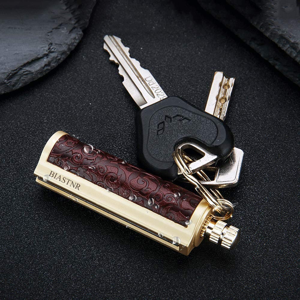 BIASTNR Permanent Match,Keychain Matchstick Fire Starter Medium, Dark Red