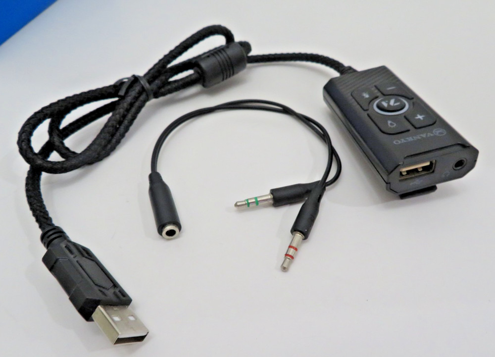 in-line USB controller for the Vankyo CM7000 Commander gaming headset & Adapter