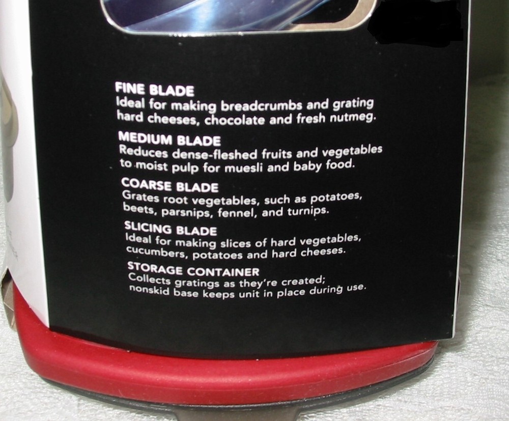 Kitchenaid Empire Red Box Grater w Lidded Storage Container - New