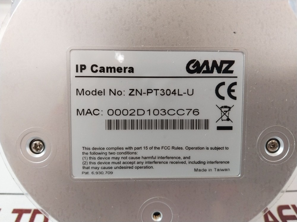 GANZ ZN-PT304L-U IP Security Camera