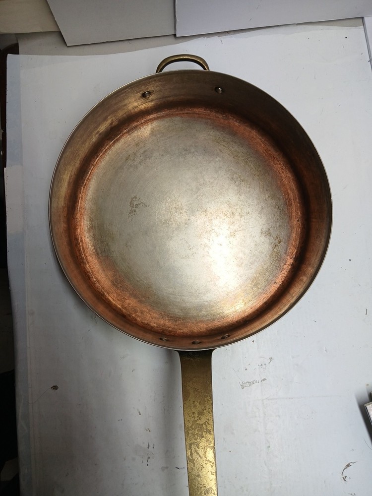12 Inch Copper Stewpot With Brass Handle With Top