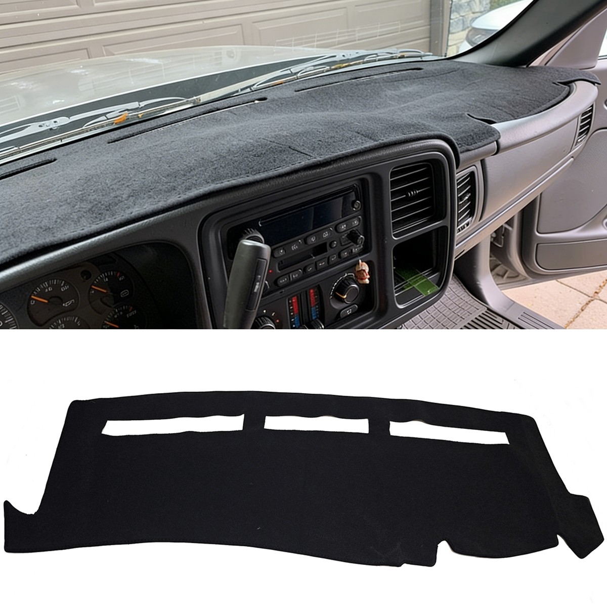 Black Dashboard Pad Dash Cover Mat Fit Chevy Silverado Tahoe Suburban 2001-2006