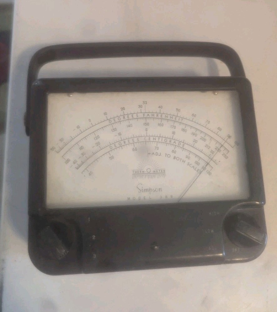 Vintage Simpson Model 389 Temperature Tester Therm O Meter