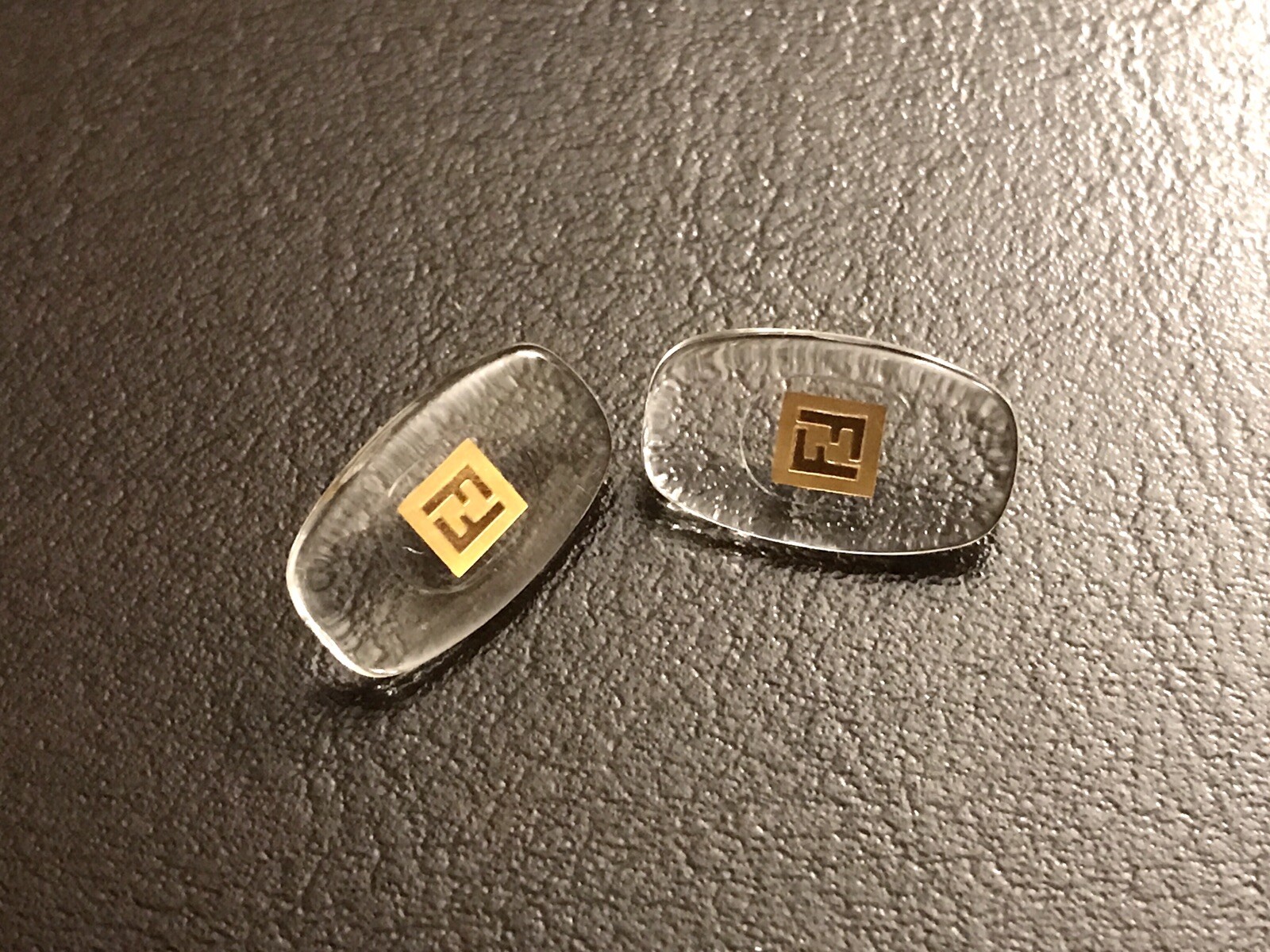 Authentic Replacement Nose Pads For Fendi Eyewear Glasses Screw-In W/ Gold logo