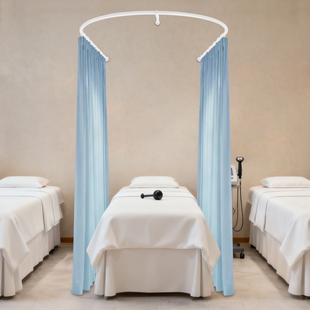 U-Shaped Privacy Partition Curtain Rod for Versatile Space Separation