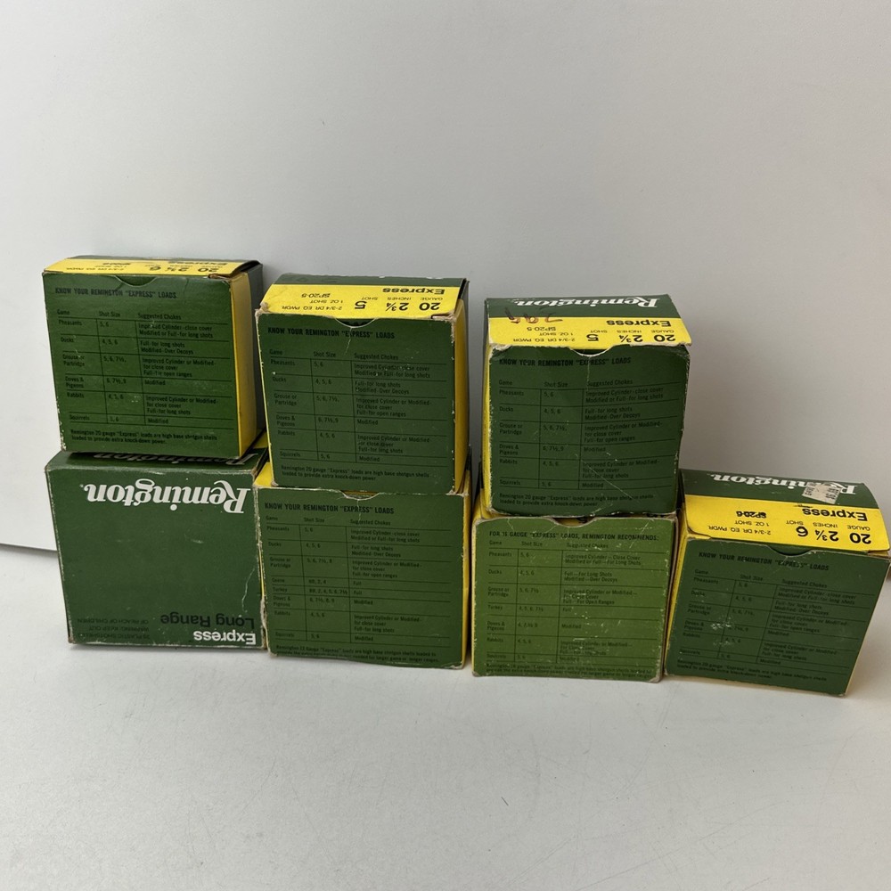 Vintage Remington Express Extra Long Range Shotgun Shell Boxes EMPTY Lot