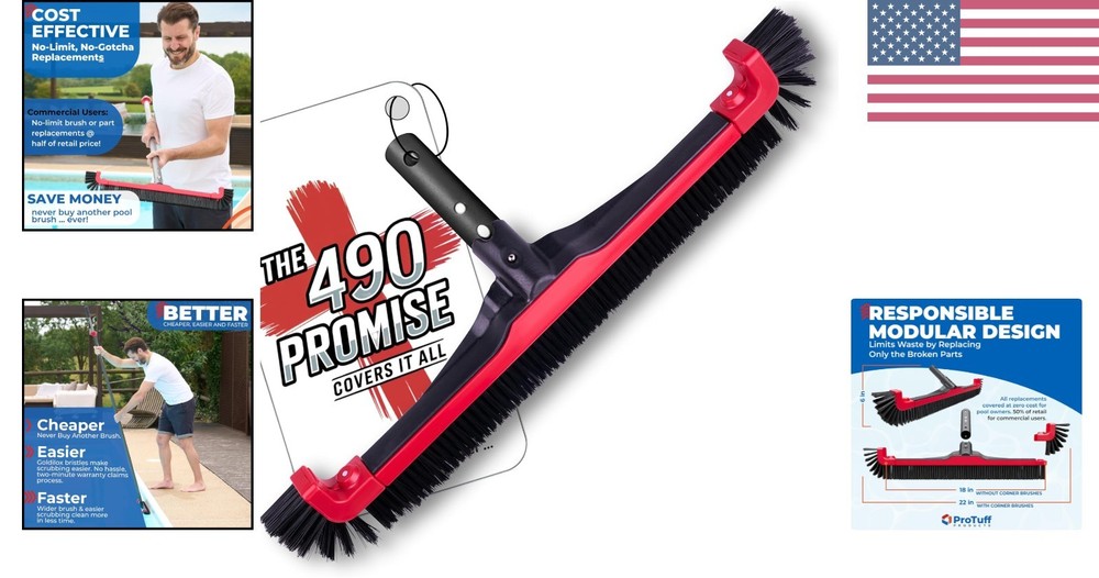Ultimate 22" Pool Scrubber Brush – Lightweight, Versatile & Lifetime