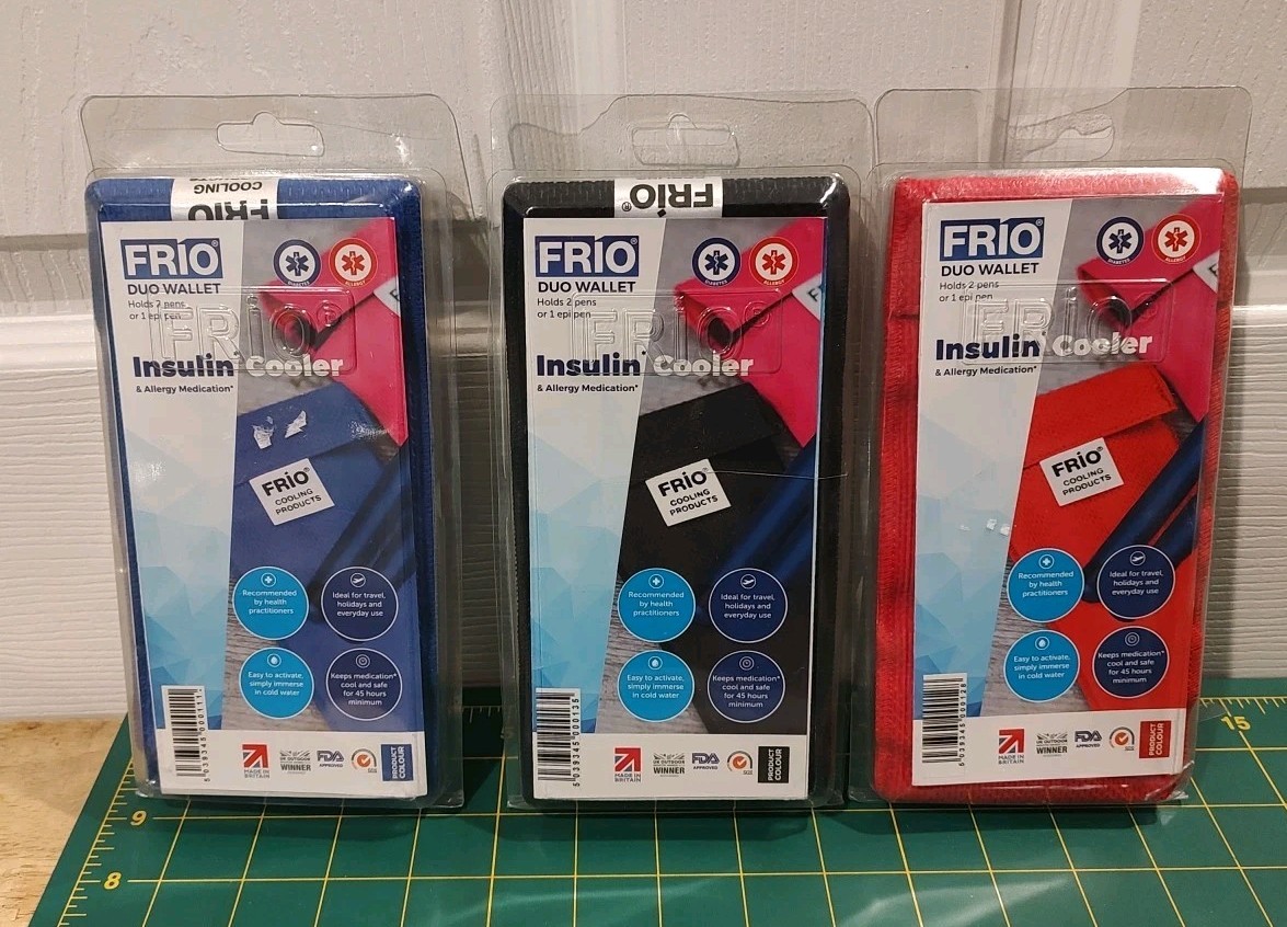 Frio Duo Wallet Cooler For Insulin, EPI & Allergy Medication Black, Red Or Blue