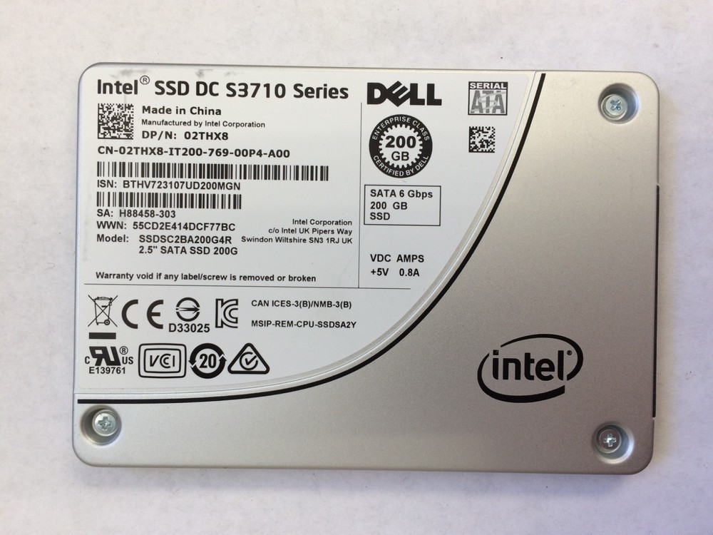 Intel or Seagate 200GB SSD SATA 2.5" Solid State Drive