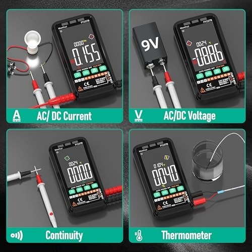 Digital Multimeter TRMS 6000 Counts Auto Ranging Voltmeter Rechargeable USB