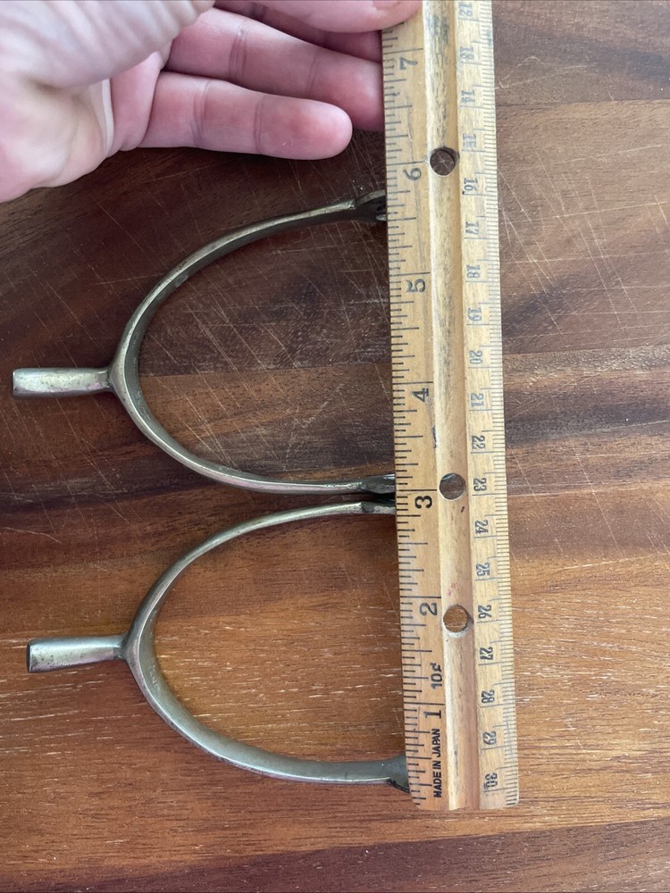 Authentic Vintage English Riding spurs Solid NICKEL never rust