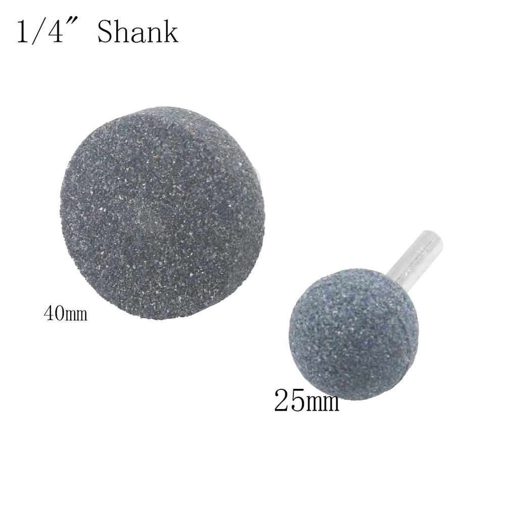 Assorted Drill Grinding Stones 1/4" Shank Various Shape Aluminum Oxide Mounted