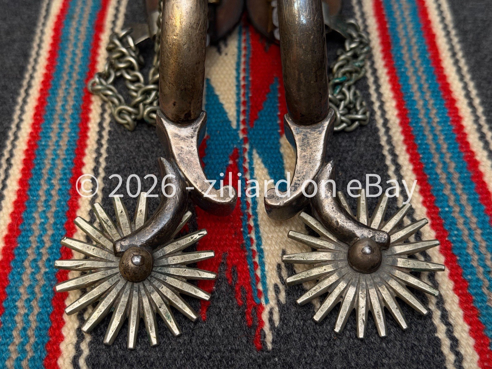 ONE OF A KIND California Vaquero Spurs w/ Straps & Silver Tapia Style Conchos