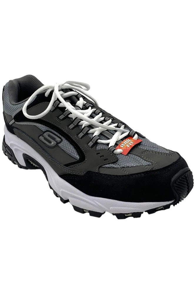 Skechers Men's Stamina Cutback Sneaker Charcoal/Black