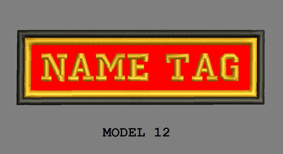 Custom Embroidered 4"x1" Name Patch Motorcycle Biker Iron on/sew on two frames