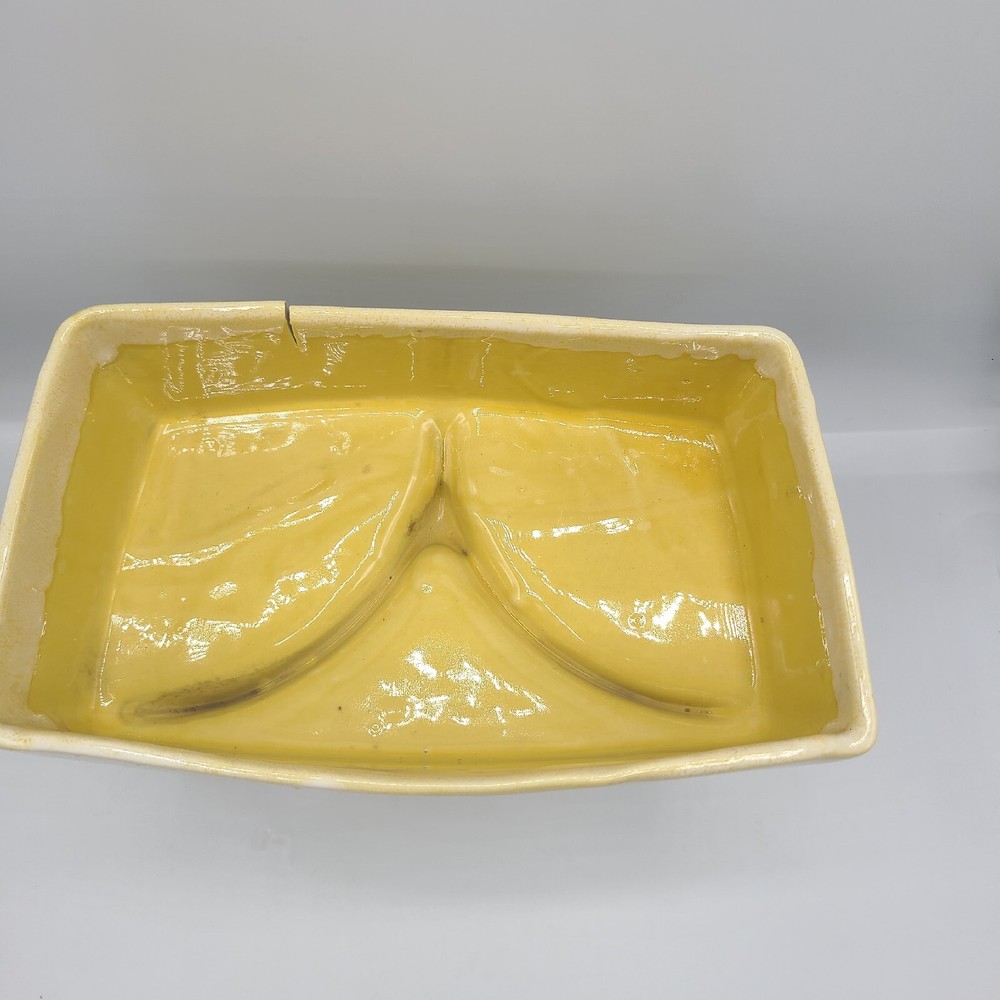 Yellow Mid Centery Modern Glaze Dipped Planter