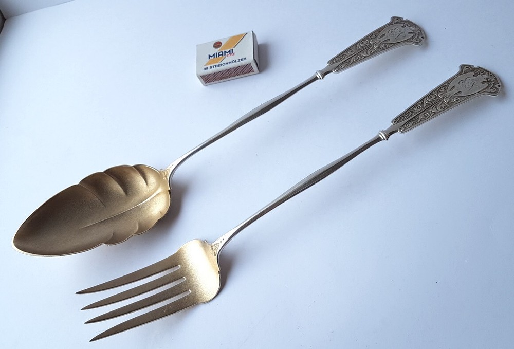 Rare!!! Set Spoon + Fork J.E. Galdwell & Co Silver K226