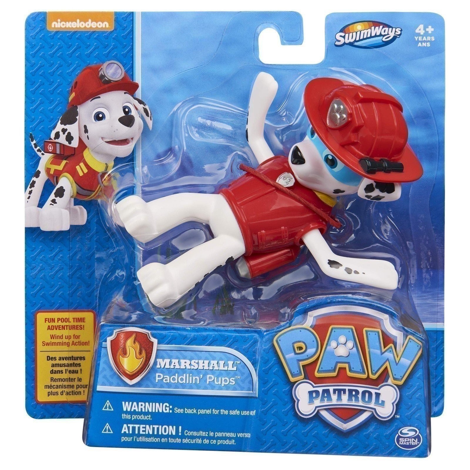 SwimWays Paw Patrol Paddlin' Pups – Marshall Self-Propelling Fun Water Pool Toy