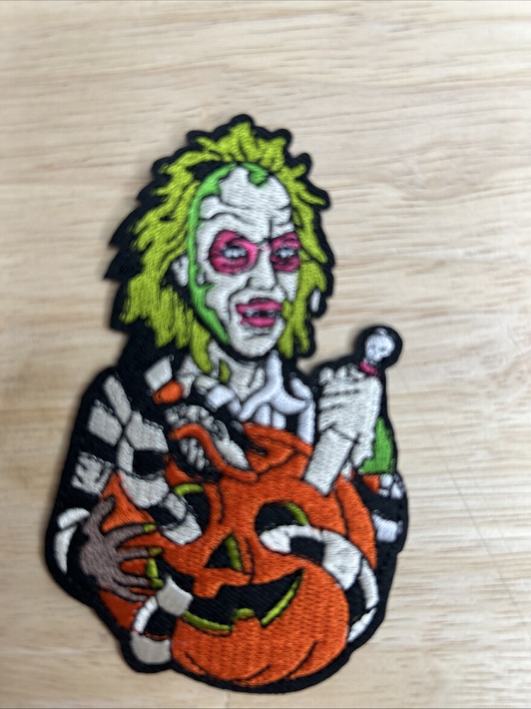 Beetlejuice Embroidered Iron On Patch
