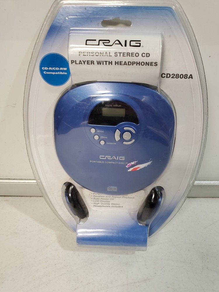 Craig Portable Compact Disc Player with Headset CD2808A New
