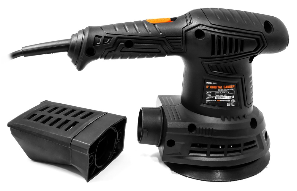 WEN 3.7-Amp 5-Inch Variable Speed Random Orbit Rotary Sander 5inch Hook-and-loop