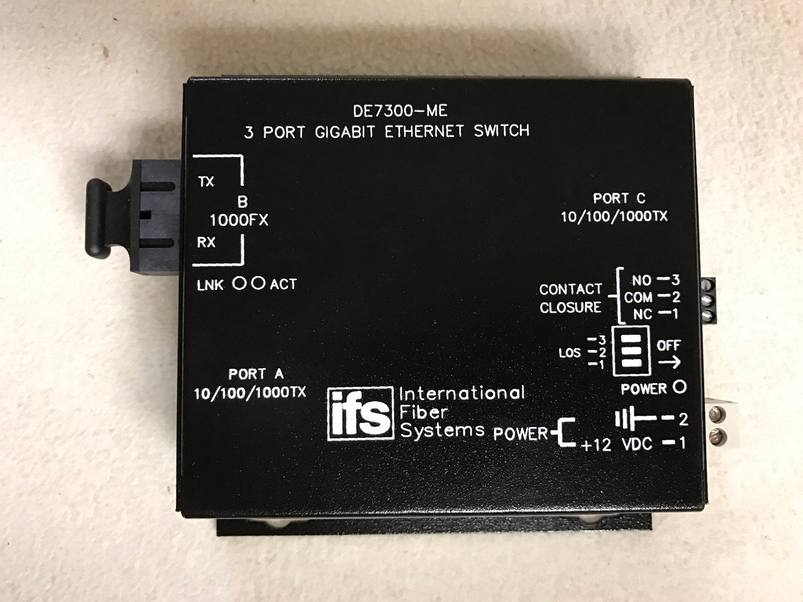 NEW GE Security IFS DE7300-ME - 3 Port Gigabit Ethernet Transceiver 62.5/125μm