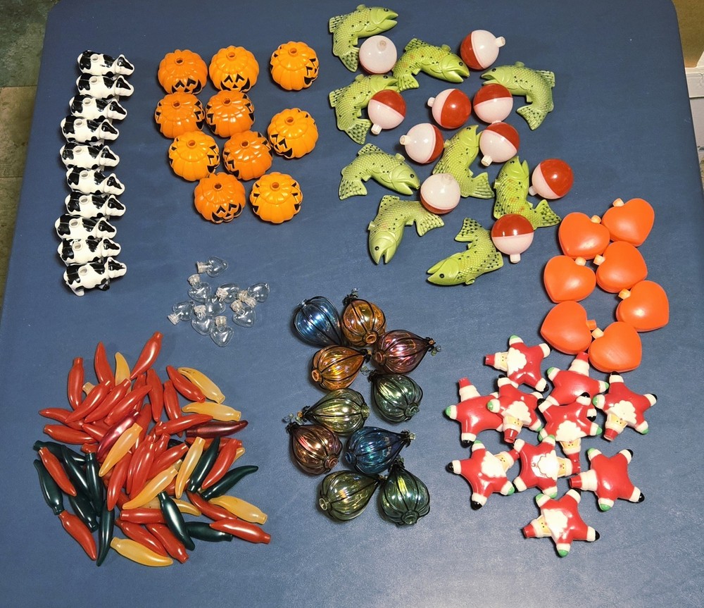 String Light Holiday Attachment Accessories - Santas, Hearts, Pumpkins, Etc.