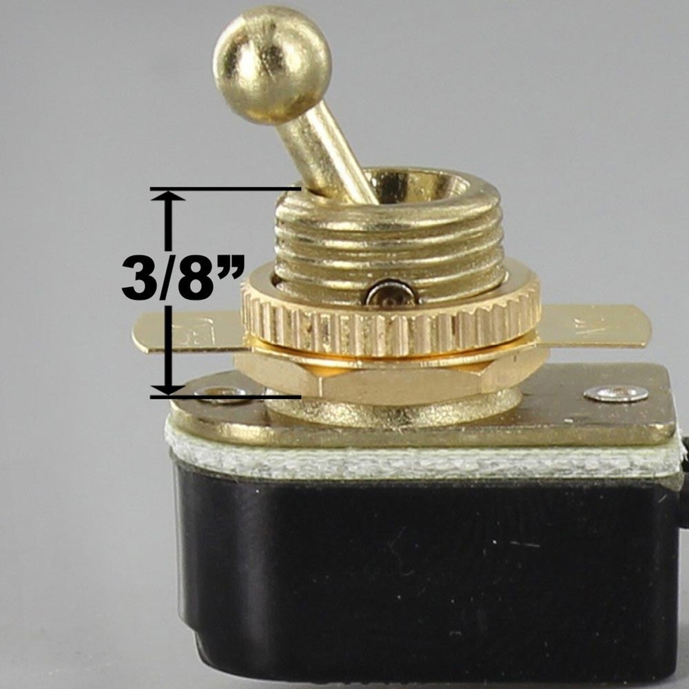 ON/OFF BRASS TOGGLE CANOPY SWITCH SINGLE CIRCUIT NEW 31150K