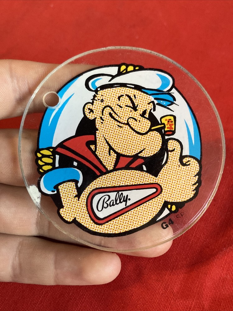 Vintage Bally Popeye G4 Plastic Keychain Accessory