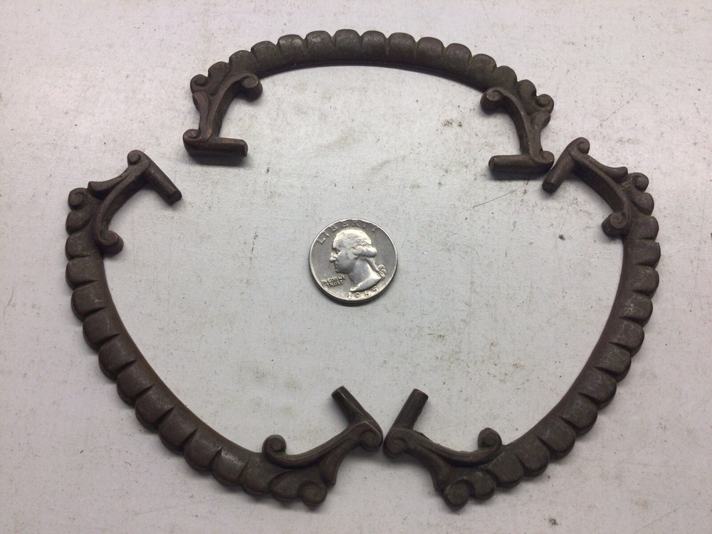 3 Heavy Cast Brass Victorian Drawer Pull Bails Only