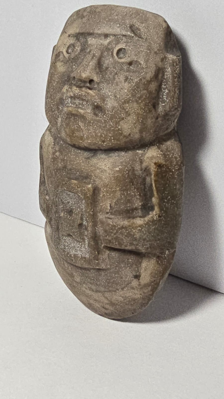 Precolumbian Serpentine  olmec Axe Standing Figure  1200BC 400AD