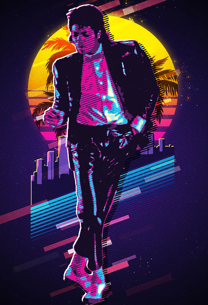 MICHAEL JACKSON  SYNTHWAVE #1 POSTER