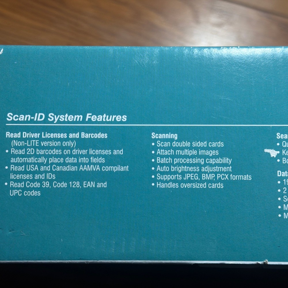 Scan-ID BCR 901 scanner SLA1 + Scan-ID LITE Version software for Windows