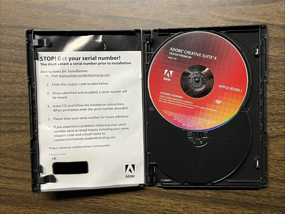 Adobe Creative Suite 4 Design Premium Mac OS Student Licensing