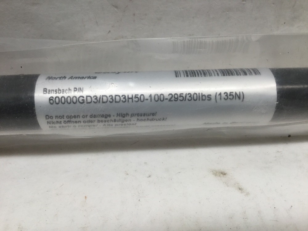 BANSBACH EASYLIFT 60000GD3 Gas Spring, High Temperature, Force 30