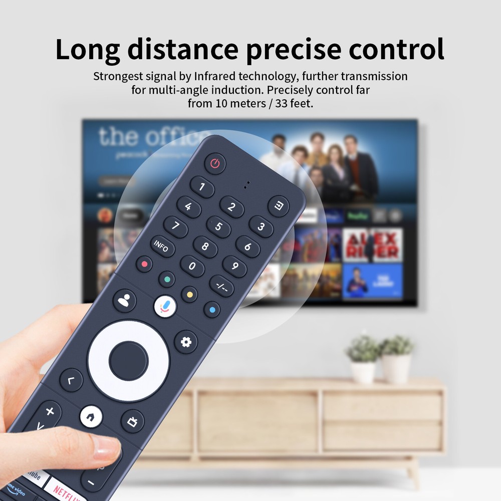 Replacement Remote Control For 2025 Sansui TV with Voice
