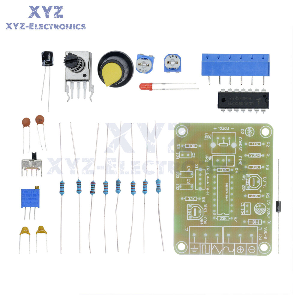 ICL8038 Monolithic Function Signal Generator Module DIY Kit Sine Square Triangle