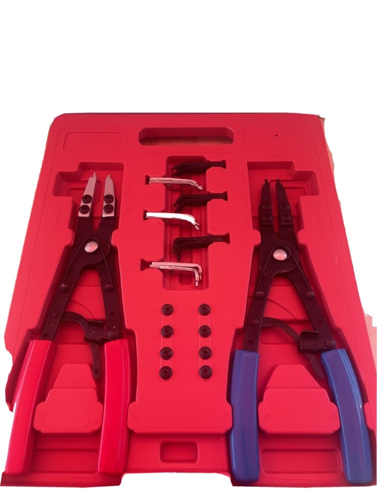 2 pc 10" Ratchet Type Circlip Remover Installer Snap Ring Pliers Set